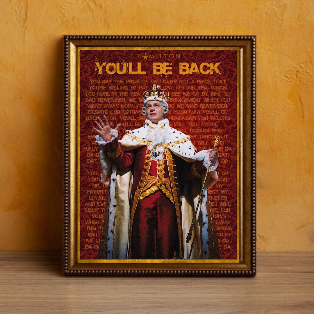 You'll Be Back Poster-hamilton - Etsy UK