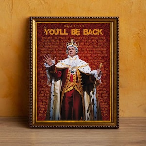 You'll Be Back Poster-hamilton - Etsy