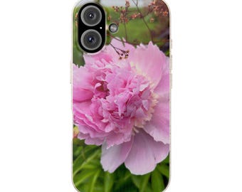Funda de teléfono biodegradable / Flor de peonía