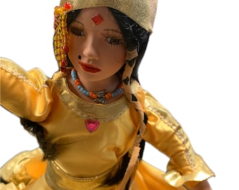 Oshun Porcelain Doll, Yoruba Orisha, 16 Inch