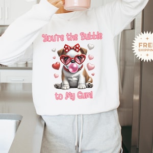 Cute English Bulldog Sweatshirt | English Bulldog Mom Sweatshirt | Valentines Bulldog Shirt | English Bulldog Lover Sweatshirt