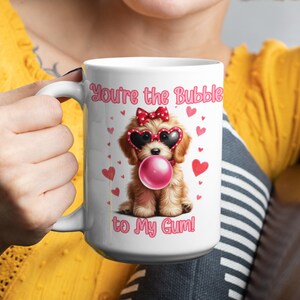 Cute Golden Doodle Mug | Doodle Mom Mug | Valentines Doodle Mug | Bubblegum Pup Mug | Mug 15oz