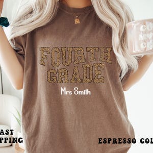 Fourth Grade Teacher Shirt, Toile de Jouy 4th Grade T-shirt, Teacher Appreciation Gift, Elementary School Shirt, Perfect Teacher Gift