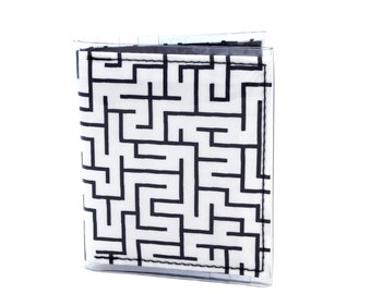 Warrior Wallet - maze - screen printed fabric