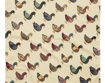 Duck Dog Bandana: Patchwork Bird Print Pet Scarf