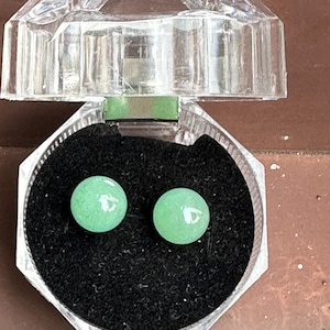 Aventurine Stud Earrings – 925 Silver Plugs. Natural Green Gemstone for Healing & Prosperity (Also Available in Tiger Eye, Lapis, Malachite)