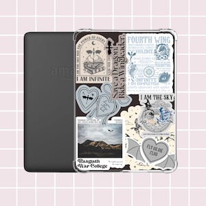 Fourth Wing Inspired Kindle Insert,Onyx storm, Fantasy Book lover, 2 Kindle Paperwhite Inserts, book accessories, Smut & dragons, Romantasy,