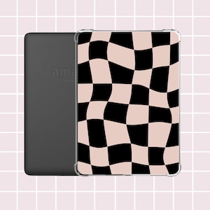 Minimal checkered kindle insert, Aesthetic neutral Insert, Kindle Paperwhite Insert, Kindle Decor, Bookish Accessories, Gift for Book Lovers