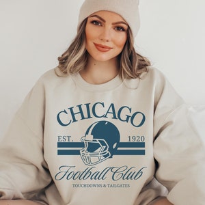 Vintage Chicago Football Sweatshirt, T-Shirt And Hoodie, Trendy Chicago Football Fan Gifts, Chicago Football Game Day, Chicago Hoodie
