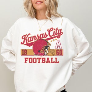 Vintage Kansas City Football Sweatshirt, Trendy Kansas City Fan Shirt, Football Crewneck, Kansas City Hoodie, Game Day Sweater,Taylor Travis