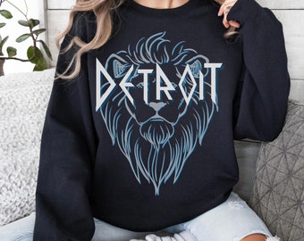 Detroit Football Sweatshirt, Detroit Football Tee, Lion Mascot, Detroit Football Shirt, Detroit Sweater, Sunday Football, Tailgate Game Day