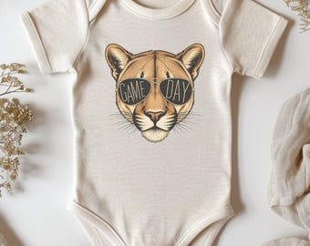 Cougars Mascot School Team Shirt Game Day Tee Baby Onesie Toddler Shirt Youth Tee Adult Tailgate Football Spirit Wear HTS009