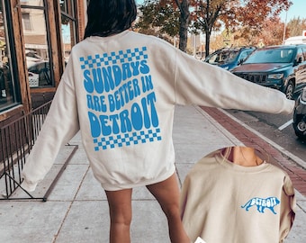 Detroit Football Lion Mascot Sweatshirt, Detroit Football Tee, Detroit Football Shirt, Detroit Sweater, Sunday Football, Tailgate Game Day