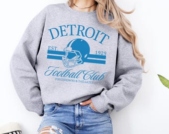 Detroit Football Lion Mascot Sweatshirt, Detroit Football Tee, Detroit Football Shirt, Detroit Sweater, Sunday Football, Tailgate Game Day
