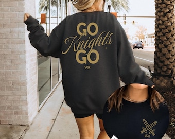 Vegas Hockey Sweatshirt Vegas Shirt Knights Hockey Retro Vegas Tee Hockey Golden