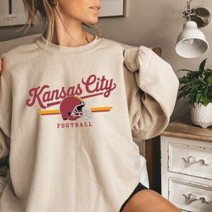 Kansas City Football Vintage Sweatshirt, Kansas City Football Crewneck, Football Sweatshirt, Kansas City Fan Gifts