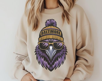 Vintage Baltimore Football Sweatshirt, Baltimore Maryland Crewneck, Game Day Pullover, Football Sunday Shirt, Baltimore Fan Sweater