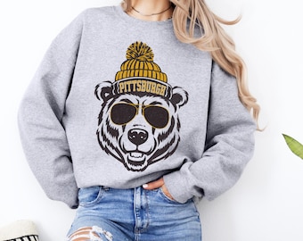 Pittsburgh Football Sweatshirt, Trendy Pittsburgh Fan Shirts, Pittsburgh Football Crewneck, Pittsburgh Hoodie Black and Yellow