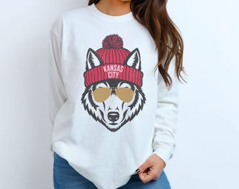 Kansas City Wolf Comfort Colors Long Sleeve T-Shirt