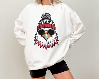 Atlanta Football Crewneck Sweatshirt, Vintage Sports Fan Apparel, Trendy Game Day Gift, Unisex Atlanta Sweatshirt, Atlanta Football Fan