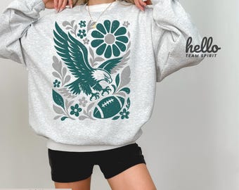 Philadelphia Football Sweatshirt, Philly Tshirt, Youth Eagle Sweatshirt, Kid School Eagle Mascot Sweatshirt Womens Sweatshirt HTS138