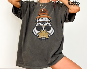 Comfort Colors® Anaheim Hockey T-Shirt, Game Day Ducks Crewneck, Soft Vintage Hockey Youth Sweatshirt HTS237