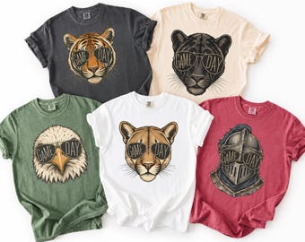 Custom School Mascot Shirt, School Spirit Shirt, Football Season Tee,Preppy Game Day Shirt, Team Pride Tee, Back To School Tee,Stripe Shirt