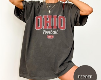 Ohio Football Shirt OH Womens Football Ohio Sweatshirt Retro Game Day Outfit Vintage OH Saturdays Shirt Retro Ohio Preppy Sorority sweater