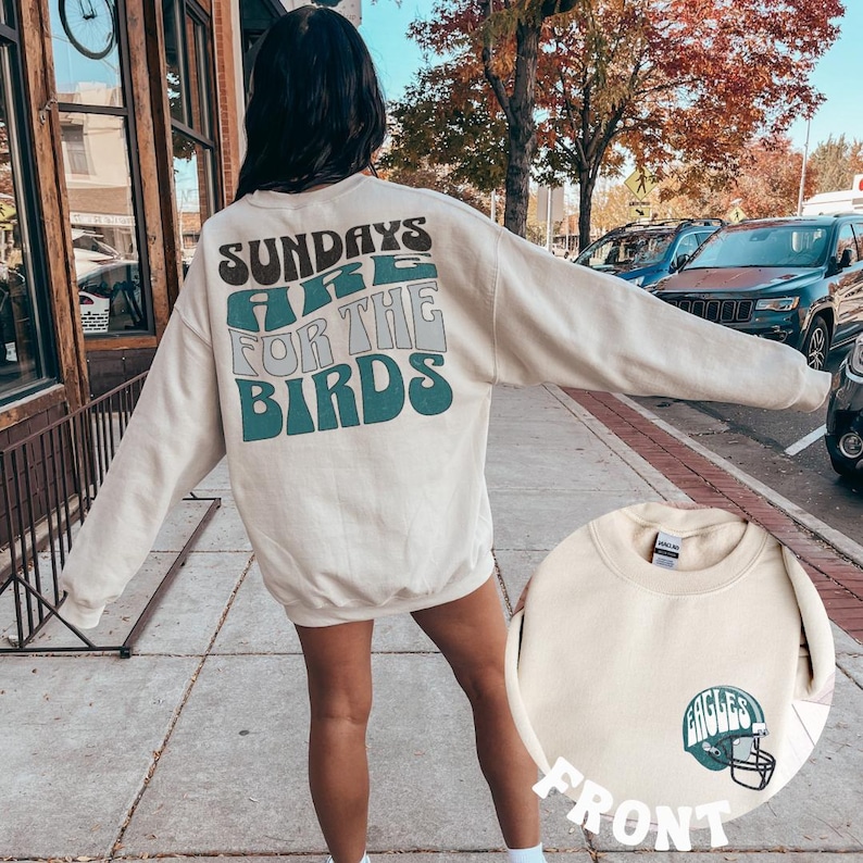 Philly Football Sweatshirt, Vintage Philadelphia Game Day Crewneck, Midnight Green Sunday Football Shirt, Philly Fan Gift for Her zdjęcie 1