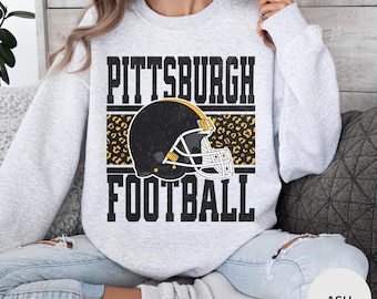 Pittsburgh Football Sweatshirt, Vintage Unisex Pittsburgh Crewneck, Gift for Football Fan, Oversized Pittsburgh Sweater