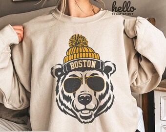Boston Hockey Shirt, Hockey Gameday Shirt, Boston Hockey Apparel, Youth & Kids Sports Apparel, Retro Boston Hockey Gift, Fan Gift HTS238