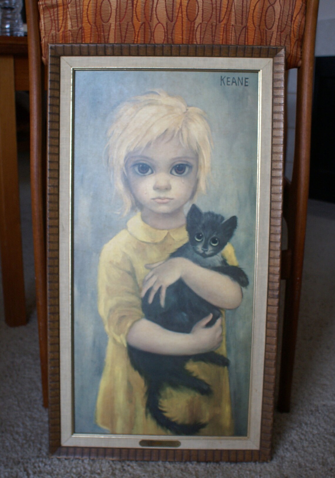 Vintage Big Eyed Walter Margaret Keane The Stray Print Etsy