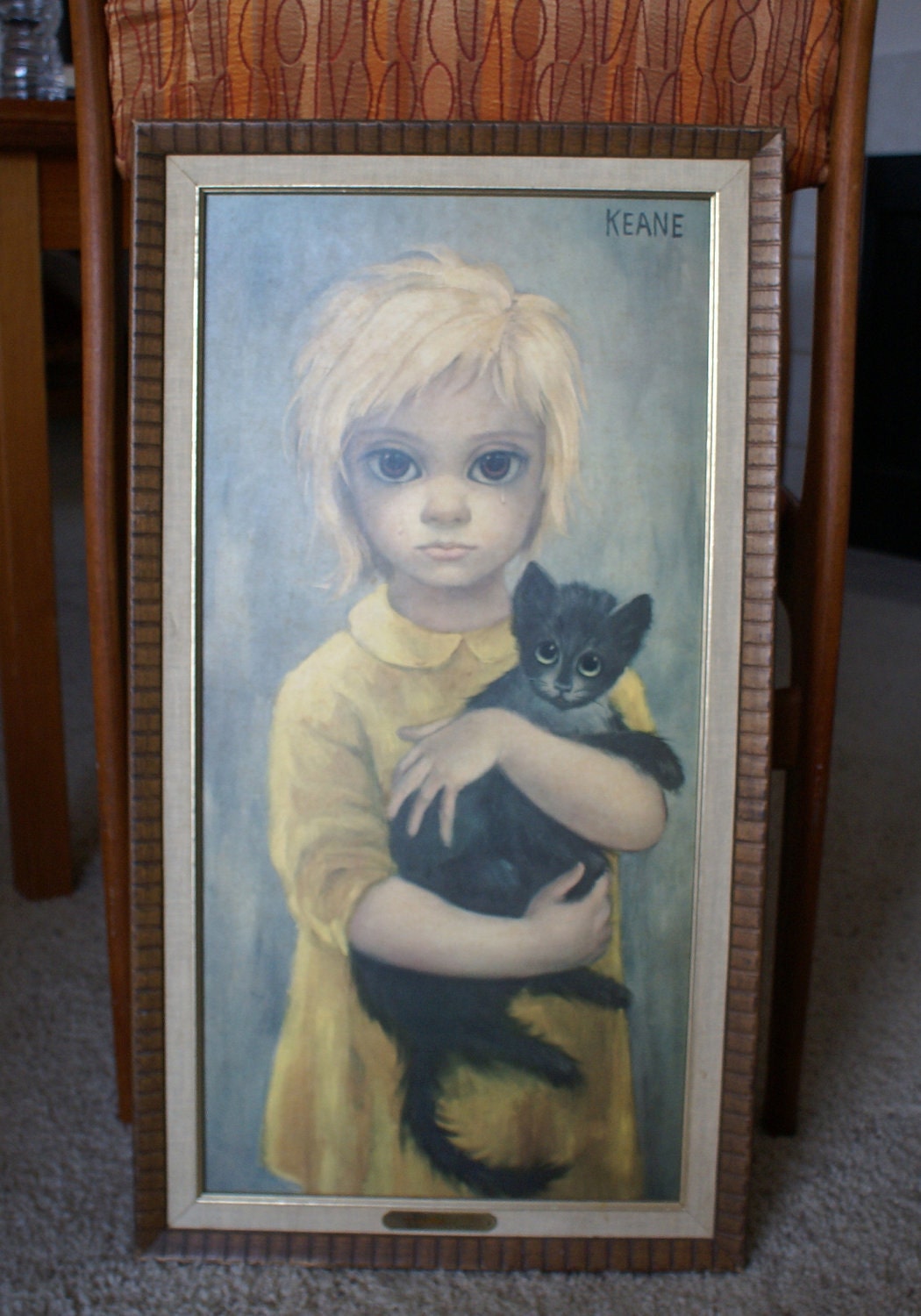 Vintage Big Eyed Walter Margaret Keane The Stray Print Etsy