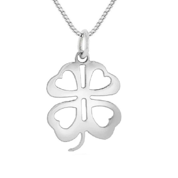 Ciondolo A Cuore Con Trifoglio In Argento 925 E Zirconi – Stile Europeo – Per Bracciali Charm
