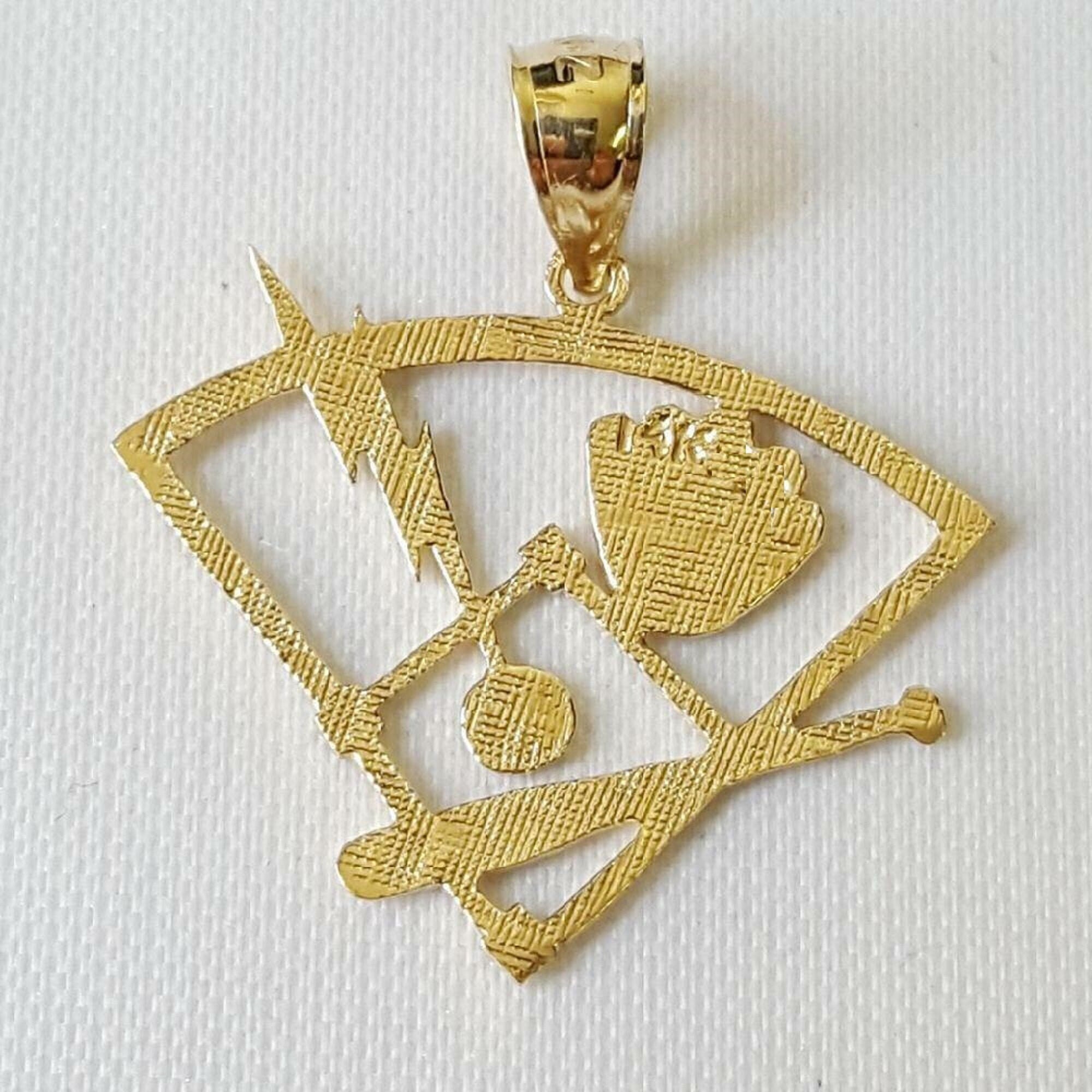 Pendentif breloque vintage de gants de boxe en or jaune 14