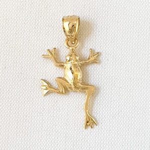 14K Gelbgold Frosch Anhänger