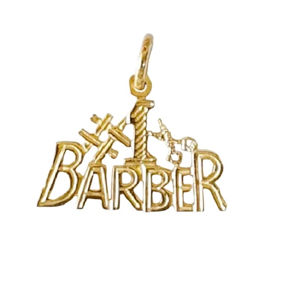 Gold barber pendant discount