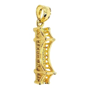 14K Yellow Gold Golden Gate Bridge 3D Pendant