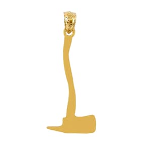 14K Yellow Gold Axe Pendant