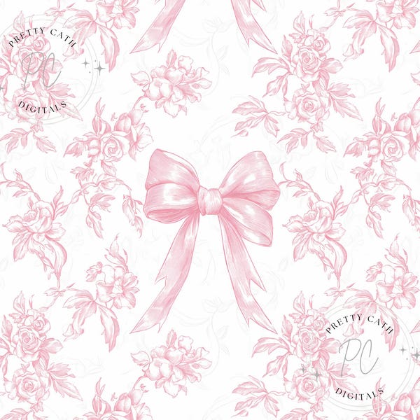 Pink Bow Wallpaper - Etsy