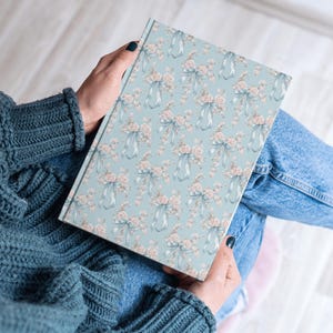 Blue Rose Toile Digital Paper: French Floral Bow Pattern (digital ...