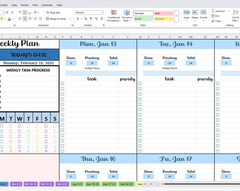 Wekelijks Dagelijks Maandplanner: taaktracker (digitale download)