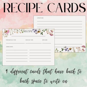 Recipe cards