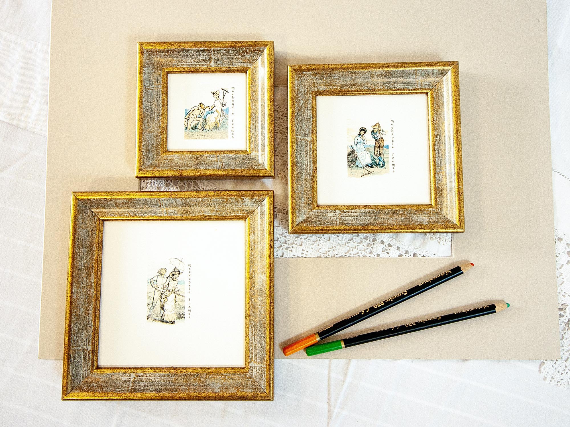 Photo Picture Frame Hang or Stand Silver Gold Mahogany 
