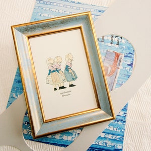 4x6inch Gold & Blue Photo Frame/Square Frame/Instagram/Office Desktop Frame/Bridesmaids Gift/4x6 inch Frame