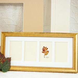 Narrow Gold Deluxe Frame With Fine Inner-bead Detail for 3 or 4 ...