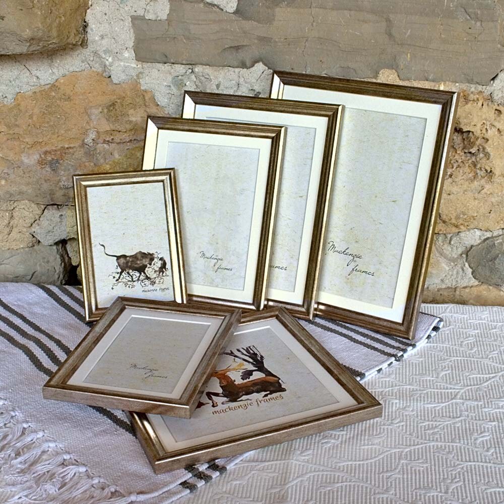 8x10/10x12 Pouces Narrow Lisse Argent Cadre Photo Pour Mariage/Portrait Photos de Famille Se Tenir D