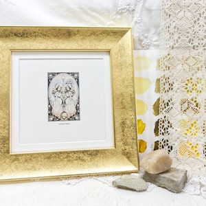 8x8 inch frosted-gold style, smooth, bright, modern Photo Frame with subtle distressing  / Contemporary Home Decor