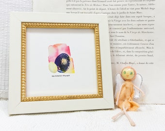 6x6 inch Narrow Warm White Frame with Inner Gold Boule Edge/Wedding Decor Frame/Square Instagram/Office Desktop 6x6 inch Frame