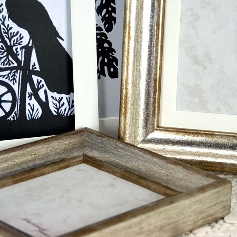 7x7 inch Silver Photo Frame in Deluxe Simple Smooth Distressed Etsy